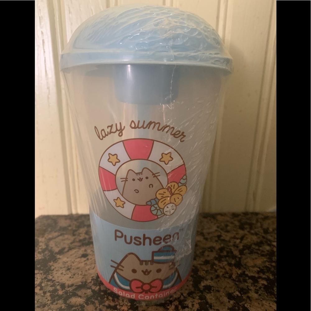 CultureFly Pusheen “Lazy Summer” salad to go container.
